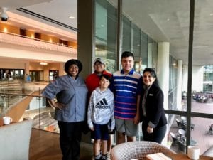 Family picture with staff at Sawgrass Marriott