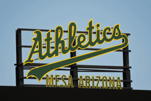 Oakland A's Mesa sign