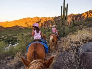 Saguaro Lake Guest Ranch girls horseback riding