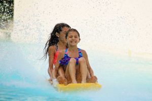 Water World Screamin Mimi ride with two girls