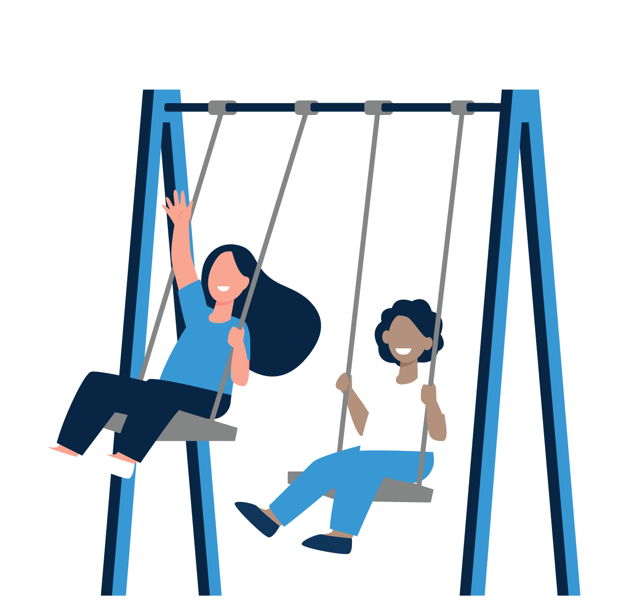 kids on swingset