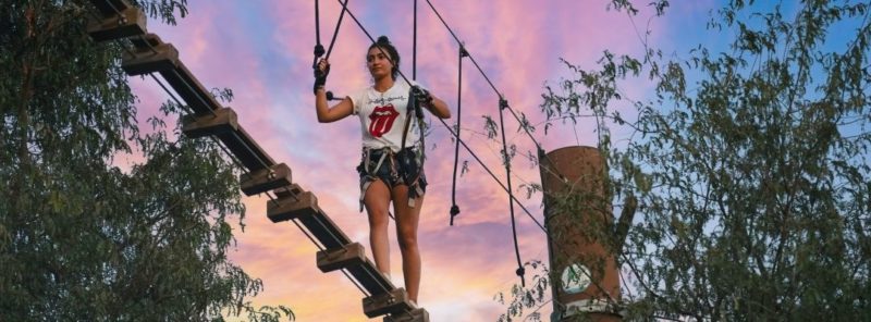 Aventura zip Park at Sunset