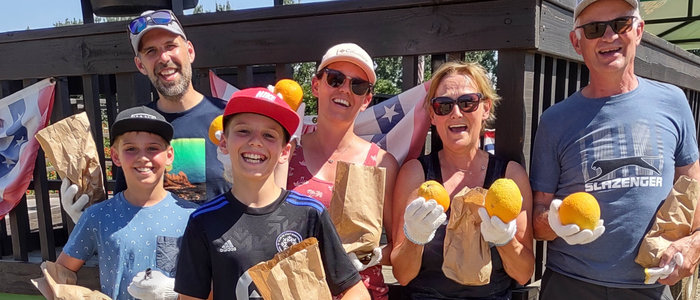 family at Farmer Bob's World