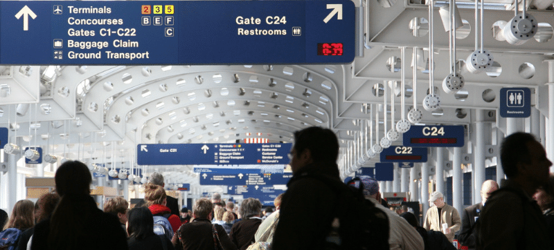 crowded airport