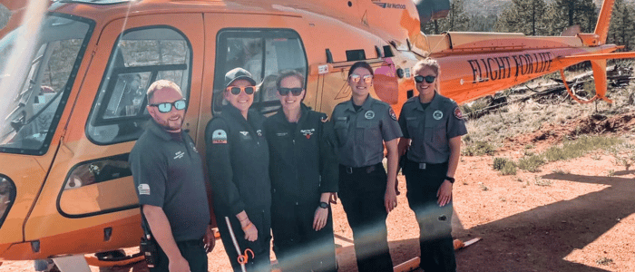 A group of first responders at Ute Pass Regional Health Service District.